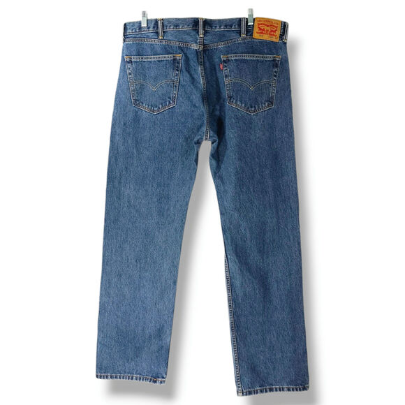 Levi’s 505 Regular Fit Straight Leg Jeans W40 L32 Dark Stonewash Zip Fly VTG Y2K - Picture 3 of 12